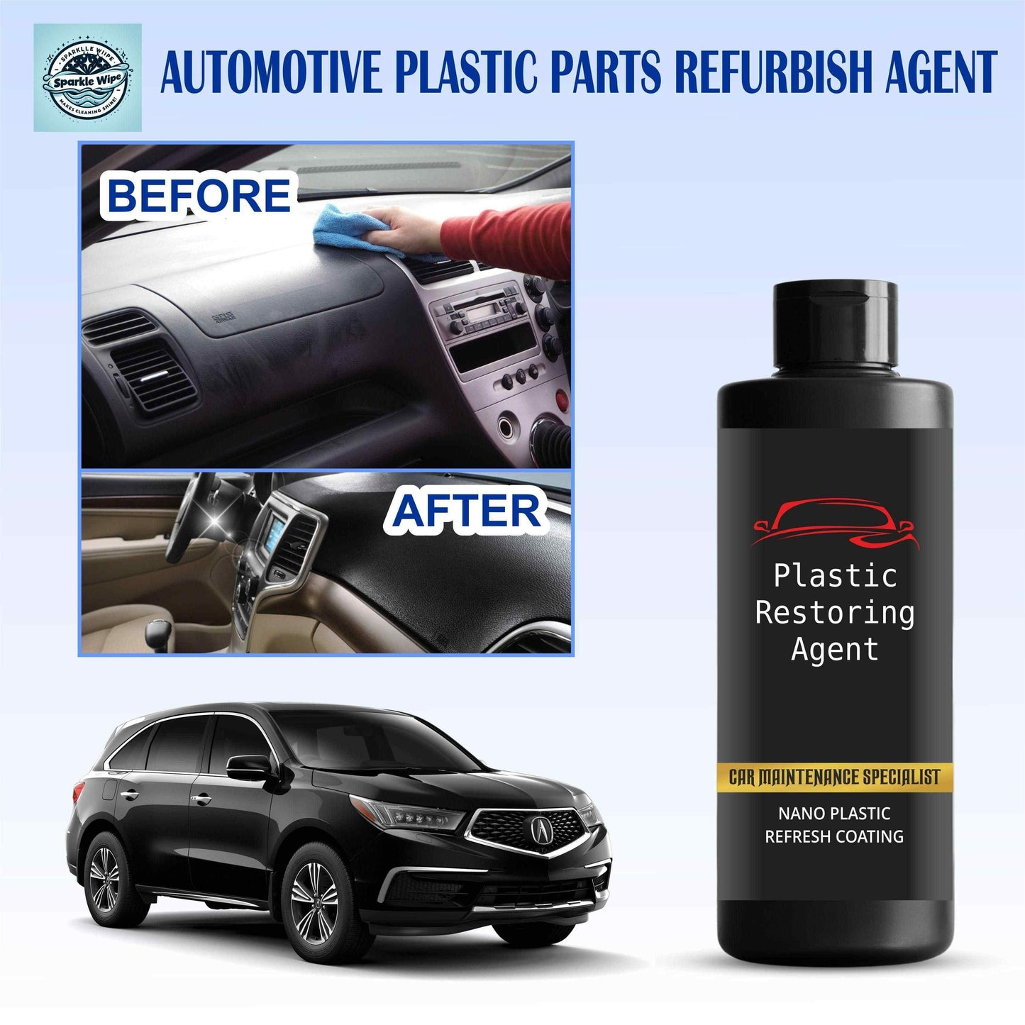 Nano Plastic Revitalizing Coating Agent for Car (Buy 1 Get 1 Free)