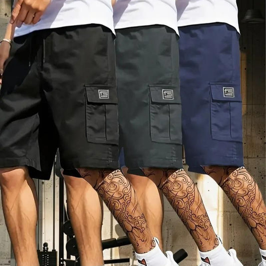 Men's Cotton Casual Cargo Shorts Pack of 3