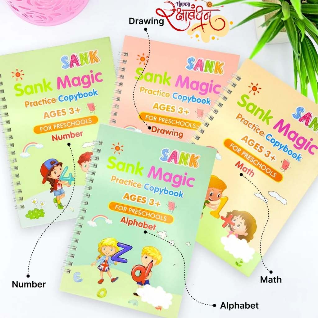 Reusable Magic Water Quick Dry Book (Set Of 4)